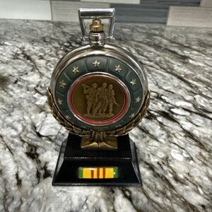 1984 Franklin Mint Vietnam Pocket Watch W/Stand